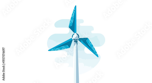 Wind turbine generating renewable energy.