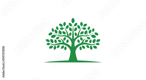 Green tree illustration on white background