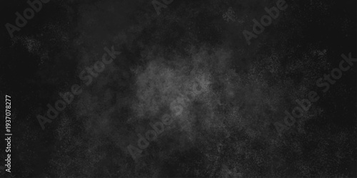 Abstract black gray wall textured background. Empty gray rusty stone or metal surface texture. Dark smoke texture. Black and white grunge wall. Light fog backgrounds. Cloud sky night. Slate surface.