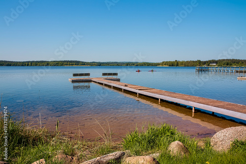 Bathing Jetty in a Lake