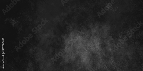 Abstract black gray wall textured background. Empty gray rusty stone or metal surface texture. Dark smoke texture. Black and white grunge wall. Light fog backgrounds. Cloud sky night. Slate surface.