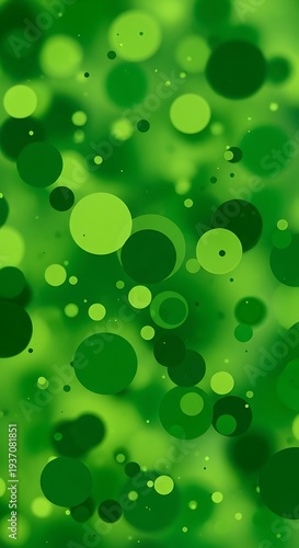 Green Bokeh Circles.