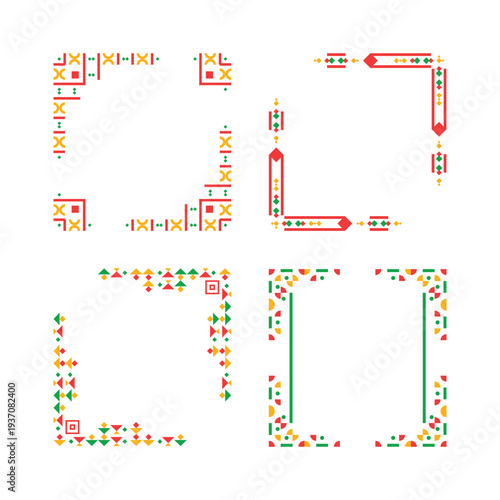 Black History Month Ethnic Frame Element Motif
