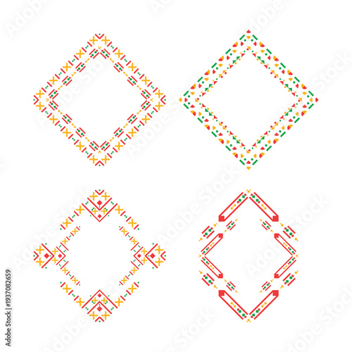 Black History Month Ethnic Frame Element Motif