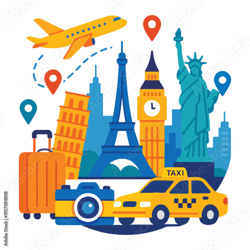 travel concept vector illustration