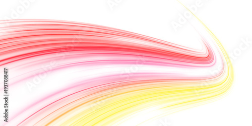 Colorful light trails twist like a radiant ribbon through night space, leaving shimmering sparks behind. Motion blur adds intensity. A striking illustration of speed and flow.