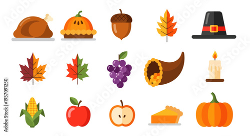 Thanksgiving holiday food and symbols
