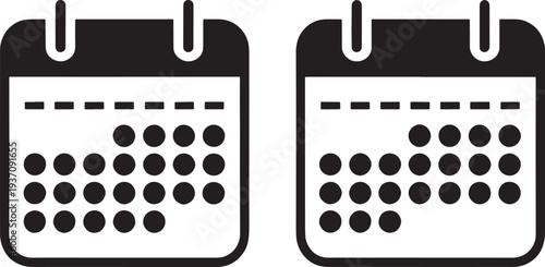 Calendar symbols schedule planning organization