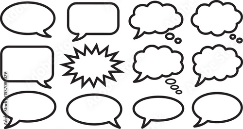 Cartoon speech bubbles dialogue conversation comics