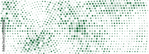 Digital technology pattern background. Glowing blue dotted circle wallpaper. Abstract dot round grid backdrop for business, science, healthcare, medicine, finance design. vector modern art