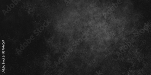 Abstract black gray wall textured background. Empty gray rusty stone or metal surface texture. Dark smoke texture. Black and white grunge wall. Light fog backgrounds. Cloud sky night. Slate surface.