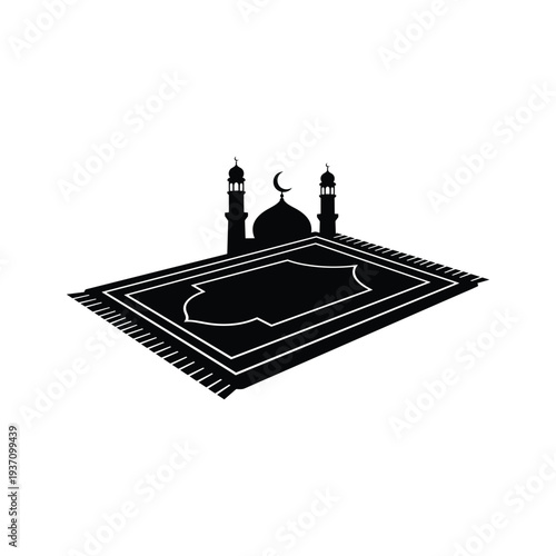 Prayer Mat Mosque Silhouette Commercial Graphic