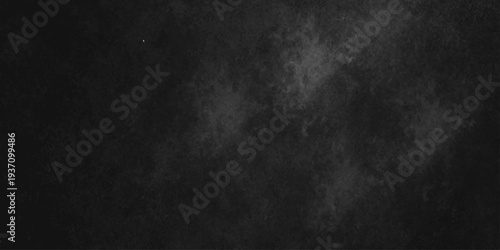Abstract black gray wall textured background. Empty gray rusty stone or metal surface texture. Dark smoke texture. Black and white grunge wall. Light fog backgrounds. Cloud sky night. Slate surface.