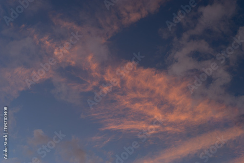 vibrant clouds at sunset