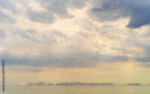layered sunset with yellow orange hues