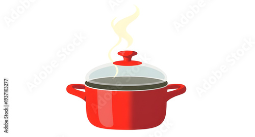 pot, red, lid, cookware, kitchen, utensil, cooking, container, saucepan, stockpot, casserole, metal, enamel, cookwareware, kitchenware, home, household, food, boiling, stew, soup, meal, chef, culinary