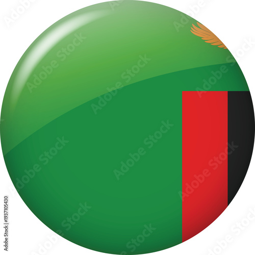 Free Download Glossy Round Zambia Flag Button Icon - GFXLoad
