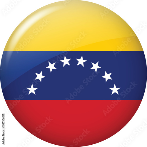 Free Download Glossy Round Venezuela Flag Button Icon - GFXLoad