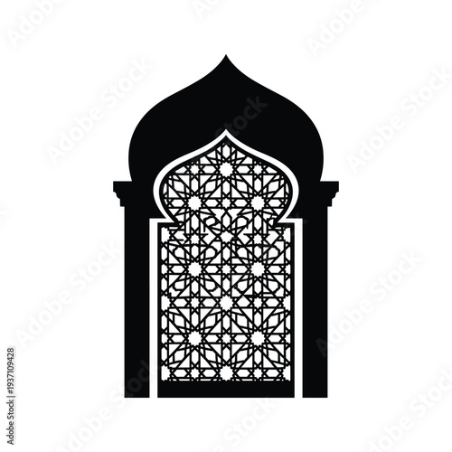 Islamic Arch Geometric Pattern Graphic Design