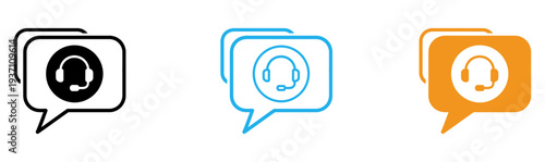 Customer support icons