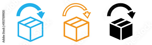 3d box rotation icons