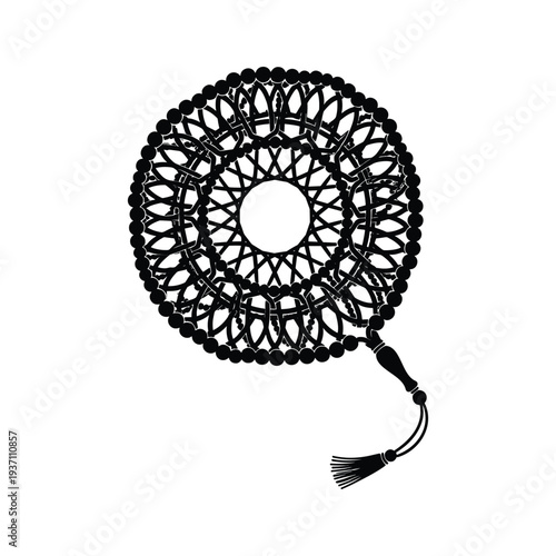 Prayer Beads Tassel Mandala Pattern Islamic