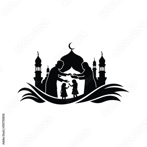 Mosque Family Giving Generosity Islamic Charity