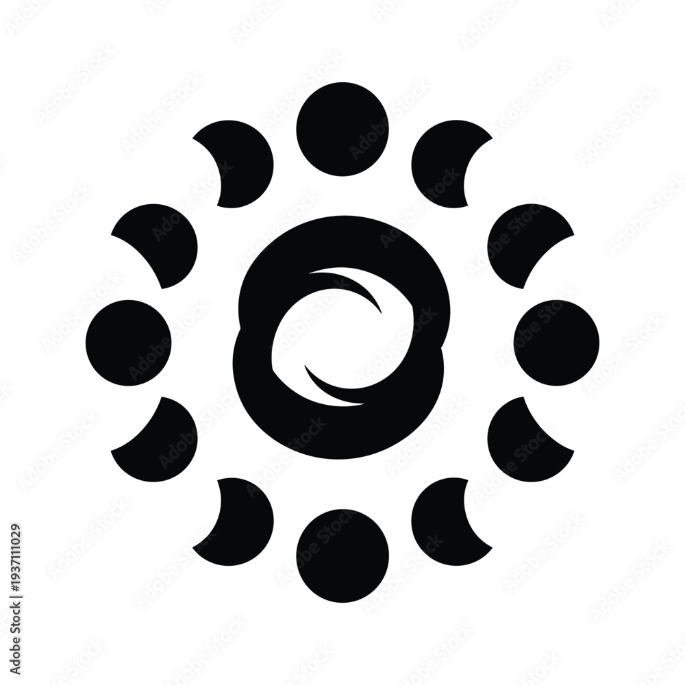 Fototapeta premium Circular Abstract Symbol Cycle Progression