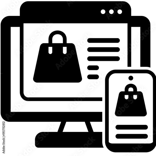 Ecommerce glyph icon