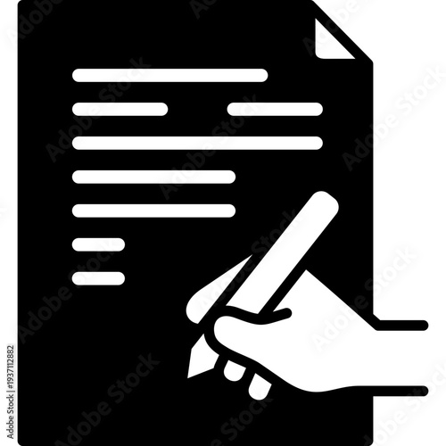 Signature glyph icon