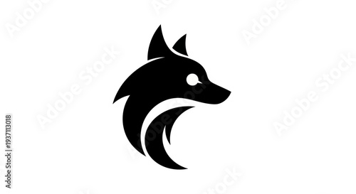 Stylized fox head silhouette icon