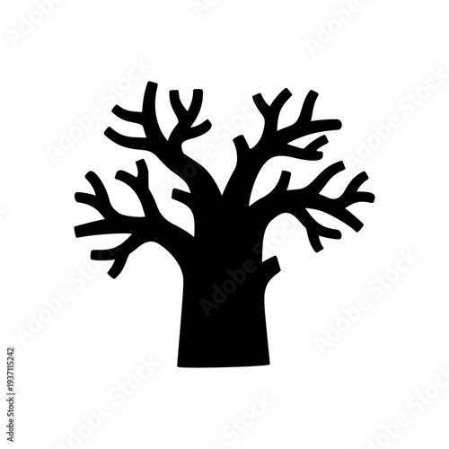 Dead Tree Silhouette Vector Illustration