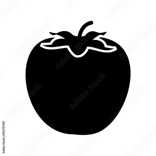 Monochrome tomato illustration highlighting fresh produce and simple healthy eating concepts