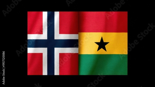 Free Download Flags of Norway and Ghana placed side by side representing cultural exchange and international friendship - GFXLoad