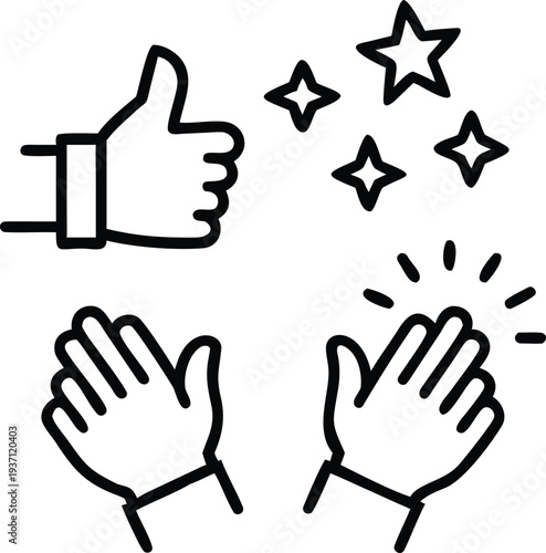 Appreciation and Celebration Icon Set