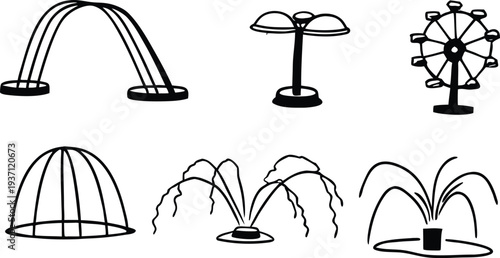 Public Park and Recreation Icon Set