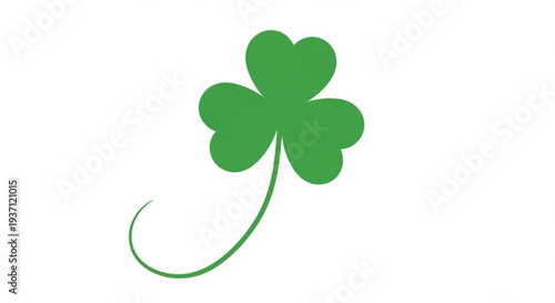 Green four-leaf clover symbol representing luck and prosperity  