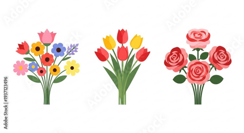Floral number eight with colorful flowers and leaves design  