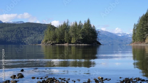 Green Point Day Use Area at the Sasquatch Provincial Park near Harrison Hot Springs during a winter season in the Fraser Valley of British Columbia, Canada