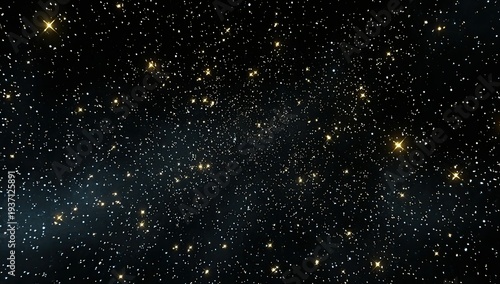 Sparkling stars and distant stellar clusters scattered across a dark, infinite cosmos © Aswar