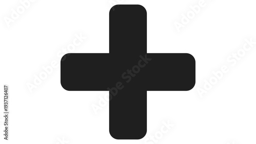 Plus black cross icon