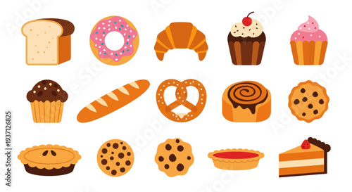 Bakery treats bread pastries and desserts