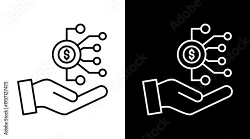 Loan  White Icon Set Design