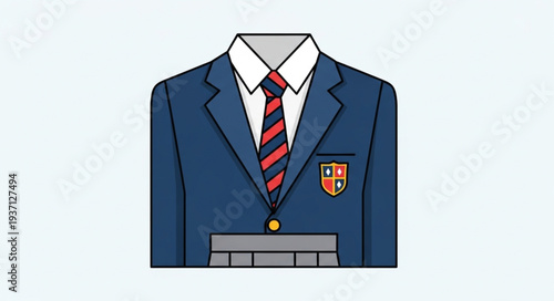Formal School Uniform with Blazer and Tie.
