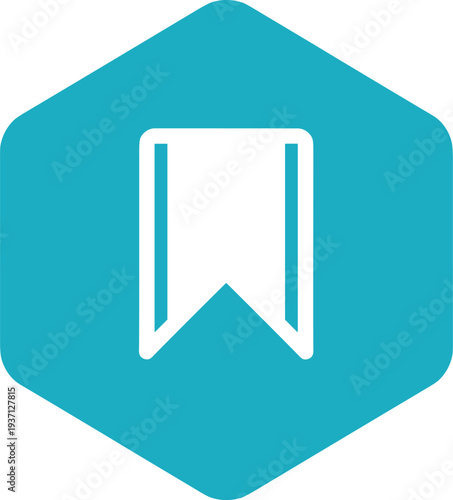 Minimal bookmark ribbon icon inside hexagon badge flat vector illustration for save favorite reading navigation app interface and web design Free Download Minimal bookmark ribbon icon inside hexagon badge flat vector illustration for save favorite reading navigation app interface and web design - GFXLoad