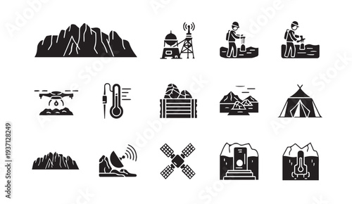 Mining operations in a mountainous terrain with modern technology