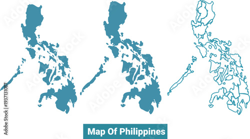 abstract blue and white background of Philippines map