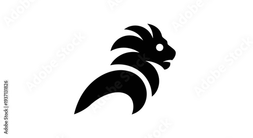 Stylized lion silhouette graphic