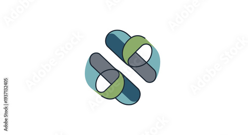 Colorful Pills or Capsules Illustration.