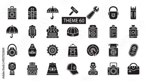 Set of 25 industrial icons vector